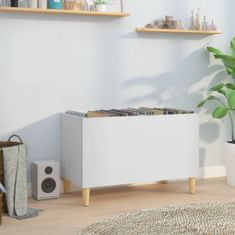 shumee Omarica za gramofonske plošče bela 74,5x38x48 cm inženirski les