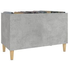 Vidaxl Omarica za gramofonske plošče betonsko siva 74,5x38x48 cm les