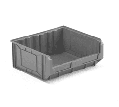 AJProsigma Komplet zabojčkov, 345x410x165 mm, 8 v paketu, sivi