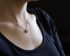 Beneto Srebrna ogrlica Štirilistna detelja s cirkoni AAGS162 / 45 (verižica, obesek)