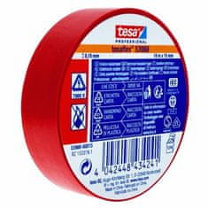 Tesa PVC električni trak 53988, IEC, 10 m x 15 mm, rdeč