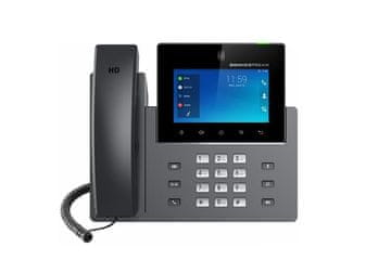 Grandstream Videotelefon GXV3350 SIP, 5" točka. zaslon, 16 računov SIP, 2x1Gb, Android, WiFi, BT, PoE+