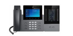 Grandstream Videotelefon GXV3350 SIP, 5" točka. zaslon, 16 računov SIP, 2x1Gb, Android, WiFi, BT, PoE+