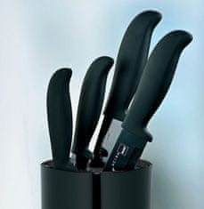 Kela Komplet kuhinjskih nožev 5 kosov v stojalu ACIDA črna KL-11287