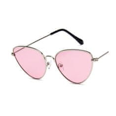 Flamenco Mystique Ružove sončne očala OVL cat-eye s srebrnim UV400 filtrom, 143x56x45 mm