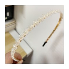 Flamenco Mystique Perlačna diadem za lase, premer 11,5 cm, širina 1 cm