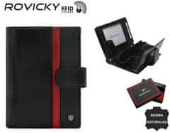 Rovicky Moška usnjena denarnica Biharke črna, rdeča univerzalna
