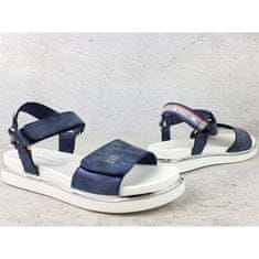 Tommy Hilfiger Sandali mornarsko modra 35 EU Platform Velcro