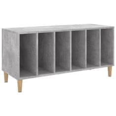Vidaxl Omarica za gramofonske plošče betonsko siva 100x38x48 cm les