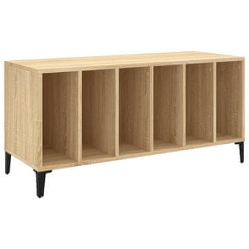 Vidaxl Omarica za gramofonske plošče hrast sonoma 100x38x48 cm les