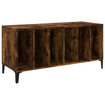 Vidaxl Omarica za gramofonske plošče dim. hrast 100x38x48 cm inž. les