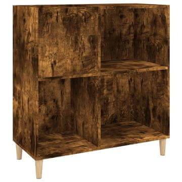 Vidaxl Omarica za gramofonske plošče dim. hrast 84,5x38x89 cm inž. les