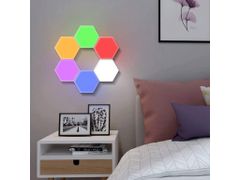 BOT Modularna pametna LED stenska svetilka Hexagon H1 RGB 6 Paneli