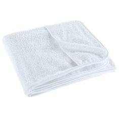Vidaxl Brisače za plažo 2 kosa bele 75x200 cm tkanina 400 GSM