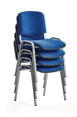 AJProsigma Konferenčni stol NELSON, 4 v paketu, modra tkanina, alu lak