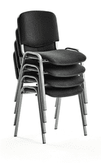 AJProsigma Konferenčni stol NELSON, 4 v paketu, črna tkanina, alu lak