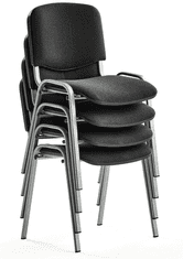 AJProsigma Konferenčni stol NELSON, 4 v paketu, siva tkanina, krom