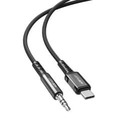 slomart acefast avdio kabel usb tip c - 3,5 mm mini jack (moški) 1,2 m, aux črn (c1-08 black)