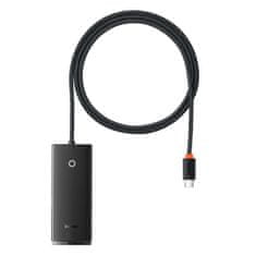 BASEUS BASEUS LITE SERIES HUB ADAPTER USB TYPE C - 4X USB 3.0 1M ČRN (WKQX030401)