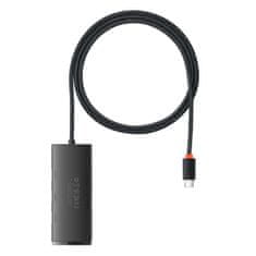 BASEUS BASEUS LITE SERIES HUB ADAPTER USB TYPE C - 4X USB 3.0 1M ČRN (WKQX030401)
