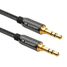 WOZINSKY Univerzalni mini jack AUX kabel 1,5 m črn