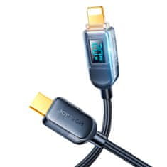 Joyroom Kabel za iPhone USB-C - Lightning z zaslonom 20 W 1,2 m črn