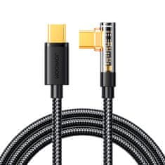 Joyroom Kotni USB-C kabel za hitro polnjenje in prenos podatkov 100 W, 1,2 m, črn