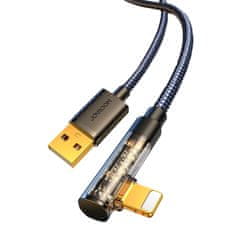 Joyroom Kotni kabel iPhone Lightning - USB za polnjenje in prenos podatkov 2,4 A, 1,2 m, črn