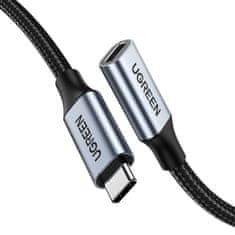 Ugreen Trpežni podaljšek kabla USB-C 3.1 10 Gb/s 1 m, siv