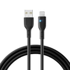 Joyroom Kabel za iPhone z LED indikatorjem USB - Lightning 2,4 A, 2 m, črn