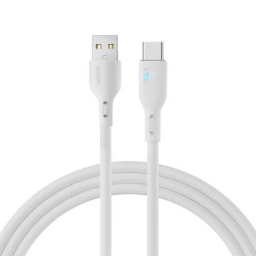 Joyroom Kabel z LED indikatorjem USB - USB-C 3A 2m bela