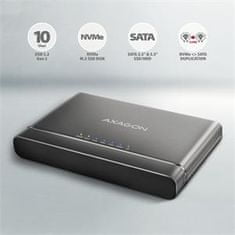 AXAGON ADSA-CC USB-C 10Gb/s - NVMe M.2 SSD in SATA 2,5"/3,5" SSD/HDD CLONE MASTER 2 adapter