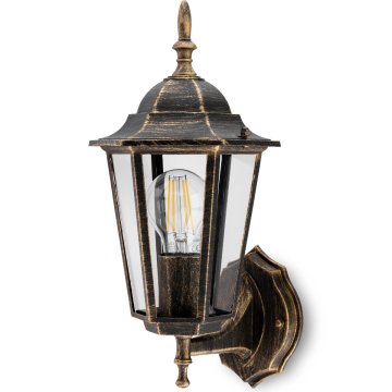 LUMILED Vrtna svetilka E27 fasadna stenska svetilka BELLIS patina