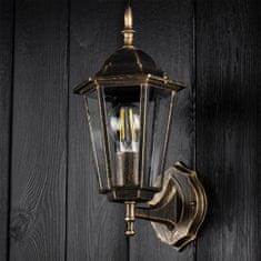 LUMILED Vrtna svetilka E27 fasadna stenska svetilka BELLIS patina