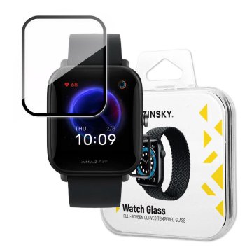 slomart wozinsky watch glass hibridno steklo za xiaomi amazfit bip u black