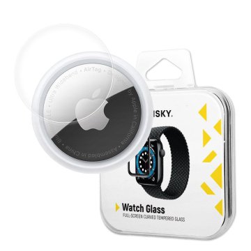 WOZINSKY Hibridno zaščitno steklo za Apple AirTag, črno