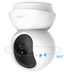 TP-Link Tapo C210P2 nadzorna kamera, notranja, 2K QHD, 3MP, 360°, IR, WiFi, bela, 2 kosa