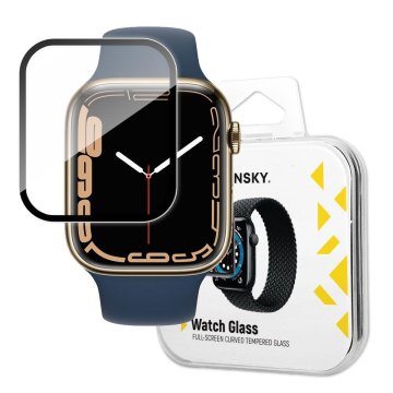 WOZINSKY Hibridno zaščitno steklo za Apple Watch 7/8/9 41 mm Watch Glass črno
