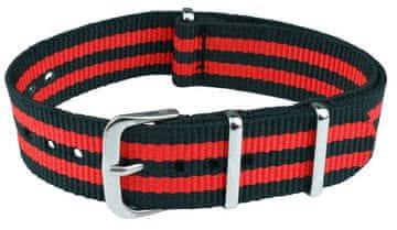 Active Pas najlon N18 črn-red