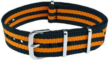 Active Pas najlon N185 črn-oranžen