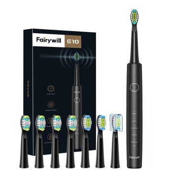 FairyWill fairywill sonična zobna ščetka s konicami fw-e10 (črna)