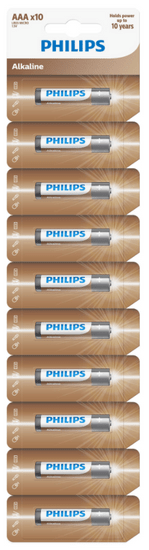 Philips Entry Alkaline baterije, AAA, 10 kosov