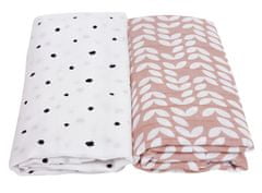 Motherhood Premium mušelinska odeja in zavitek 2 kosa Pink Classics 100x120 cm