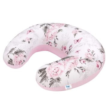Inny Vzglavnik za hranjenje - croissant Pink Flowers - RL-1-PF-B