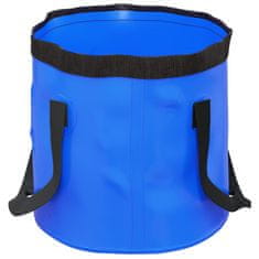 Vidaxl Zložljivo vedro 2 kosa modro 20 L PVC