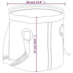 Vidaxl Zložljivo vedro 2 kosa modro 20 L PVC