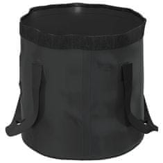 Vidaxl Zložljivo vedro 2 kosa črno 30 L PVC