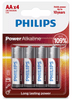 Philips baterije Power Alkaline, AA, blister, 4 kos