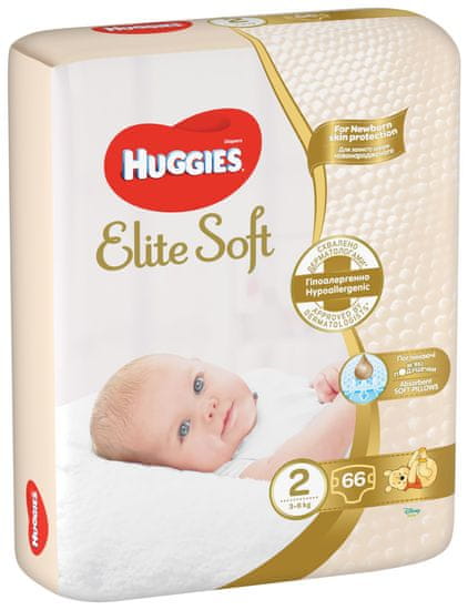 Huggies Elite Soft pleničke, 3-6 kg (2), 66/1