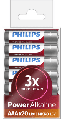 Power Alkaline  baterije, AAA, Value Pack, 20/1